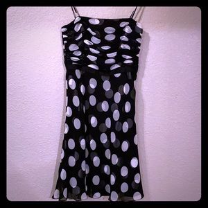 Anne Taylor Cocktail dress with pleated bodice and swing skirt